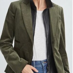 Veronica Beard Green Corduroy Dickie Jacket